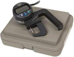 Mitutoyo - 0mm to 12mm Measurement, 0.001mm Resolution Electronic Thickness Gage - Accurate up to 0.0002", 3.5 N Measuring Force - Eagle Tool & Supply