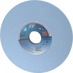 Norton - 7" Diam x 1-1/4" Hole x 1/2" Thick, K Hardness, 100 Grit Surface Grinding Wheel - Ceramic, Type 1, Fine Grade, 3,600 Max RPM, Vitrified Bond, No Recess - Eagle Tool & Supply
