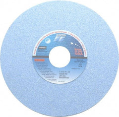 Norton - 7" Diam x 1-1/4" Hole x 1/2" Thick, I Hardness, 46 Grit Surface Grinding Wheel - Ceramic, Type 1, Coarse Grade, 3,600 Max RPM, Vitrified Bond, No Recess - Eagle Tool & Supply