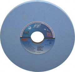 Norton - 7" Diam x 1-1/4" Hole x 1/2" Thick, K Hardness, 80 Grit Surface Grinding Wheel - Ceramic, Type 1, Medium Grade, 3,600 Max RPM, Vitrified Bond, No Recess - Eagle Tool & Supply