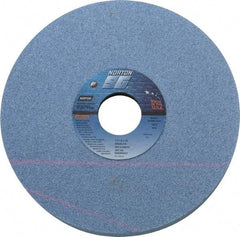 Norton - 7" Diam x 1-1/4" Hole x 1" Thick, J Hardness, 46 Grit Surface Grinding Wheel - Ceramic, Type 5, Coarse Grade, 3,600 Max RPM, Vitrified Bond, One-Side Recess - Eagle Tool & Supply