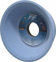 Norton - 5" Diam, 1-1/4" Hole Size, 1-3/4" Overall Thickness, 60 Grit, Type 11 Tool & Cutter Grinding Wheel - Medium Grade, Ceramic, L Hardness, Vitrified Bond, 4,585 RPM - Eagle Tool & Supply