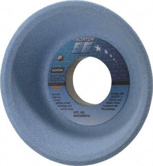 Norton - 4" Diam, 1-1/4" Hole Size, 1-1/2" Overall Thickness, 80 Grit, Type 11 Tool & Cutter Grinding Wheel - Medium Grade, Ceramic, J Hardness, Vitrified Bond, 5,730 RPM - Eagle Tool & Supply
