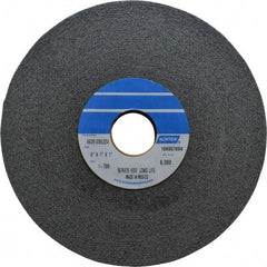 Norton - 6" Diam, 1" Face Width, 1" Center Hole, Medium Grade, Silicon Carbide Deburring Wheel - Convolute, Hard Density 7 Grade, 6,000 RPM - Eagle Tool & Supply