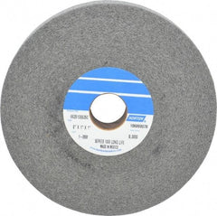 Norton - 6" Diam, 1" Face Width, 1" Center Hole, Medium Grade, Silicon Carbide Deburring Wheel - Convolute, Hard Density 8 Grade, 4,500 RPM - Eagle Tool & Supply