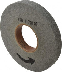 Norton - 8" Diam, 1" Face Width, 3" Center Hole, Fine Grade, Silicon Carbide Deburring Wheel - Convolute, Medium Density 6 Grade, 3,650 RPM - Eagle Tool & Supply