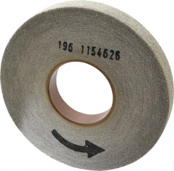Norton - 8" Diam, 1" Face Width, 3" Center Hole, Medium Grade, Aluminum Oxide Deburring Wheel - Convolute, Hard Density 7 Grade, 3,650 RPM - Eagle Tool & Supply