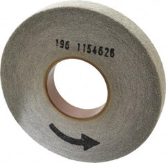 Norton - 8" Diam, 1" Face Width, 3" Center Hole, Medium Grade, Aluminum Oxide Deburring Wheel - Convolute, Hard Density 7 Grade, 3,650 RPM - Eagle Tool & Supply
