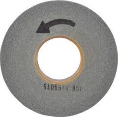 Norton - 8" Diam, 1" Face Width, 3" Center Hole, Fine Grade, Silicon Carbide Deburring Wheel - Convolute, Hard Density 7 Grade, 3,650 RPM - Eagle Tool & Supply