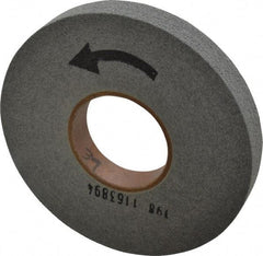 Norton - 8" Diam, 1" Face Width, 3" Center Hole, Fine Grade, Silicon Carbide Deburring Wheel - Convolute, Hard Density 9 Grade, 4,500 RPM - Eagle Tool & Supply