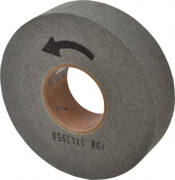 Norton - 8" Diam, 2" Face Width, 3" Center Hole, Fine Grade, Silicon Carbide Deburring Wheel - Convolute, Hard Density 9 Grade, 3,650 RPM - Eagle Tool & Supply