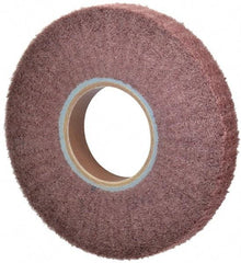 Norton - 8" Diam 220 Grit Aluminum Oxide Unmounted Flap Wheel - 3" Hole, 2" Wide, Density 5, Nonwoven, Grade Fine, 2,500 Max RPM - Eagle Tool & Supply