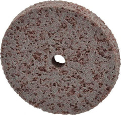 Norton - 2" Diam, 1/4" Face Width, 1/4" Center Hole, Coarse Grade, Aluminum Oxide Deburring Wheel - Unitized, Hard Density 8 Grade, 11,000 RPM - Eagle Tool & Supply