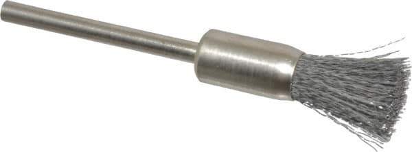 Anderson - 5/16" Brush Diam, Crimped, End Brush - 1/8" Diam Shank, 25,000 Max RPM - Eagle Tool & Supply