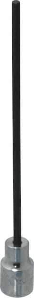 Proto - 3/8" Drive, 4mm Hex Bit Socket - 6-29/32" OAL, 5" Bit Length - Eagle Tool & Supply
