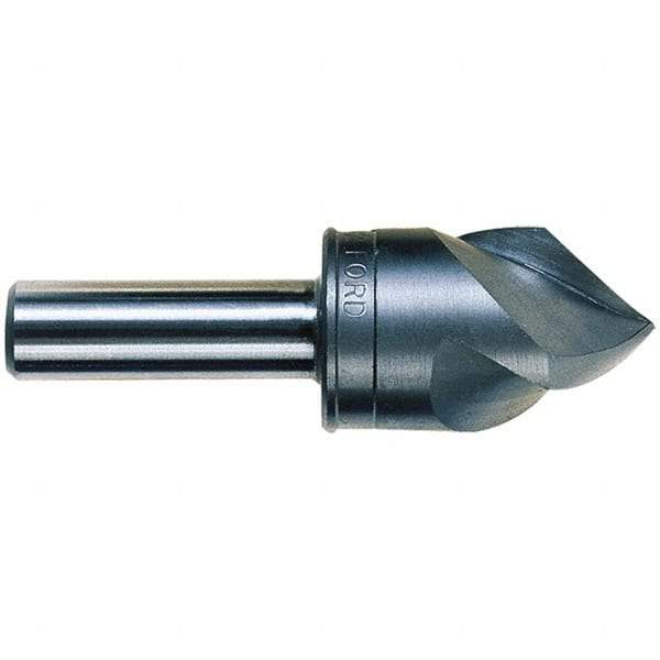 M.A. Ford - 7/8" Head Diam, 1/2" Shank Diam, 3 Flute 100° High Speed Steel Countersink - 3" OAL - Eagle Tool & Supply