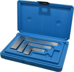 Fowler - 3 Piece, 1-1/2, 3, 4 Inch Base Length, 2, 4, 6 Inch Blade Length, Square Set - Accuracy Up to 0.0008 Inches, Steel - Eagle Tool & Supply