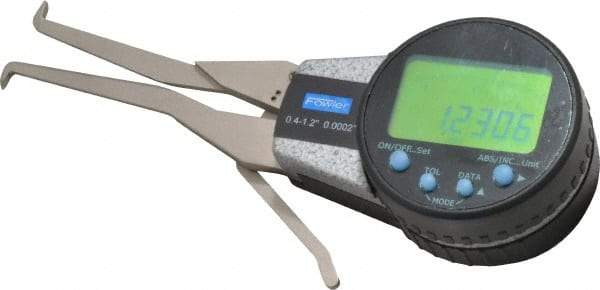 Fowler - 0.4 to 1.2 Inch, Inside Electronic Caliper Gage - 0.0005 Inch Resolution, 0.0008 Inch Accuracy, 357 Battery - Eagle Tool & Supply
