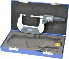 Fowler - 1" to 2" Mechanical Blade Micrometer - 0.0002" Accuracy, 0.001mm Graduation, 0.03" Blade Thickness, Friction Thimble, Digital Counter - Eagle Tool & Supply