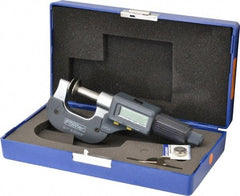 Fowler - 0 to 1 Inch, Ratchet Stop Thimble, IP54 Water Resistance, Electronic Disc Micrometer - 0.7874 Inch Disc, 0.00005 Inch Resolution - Eagle Tool & Supply