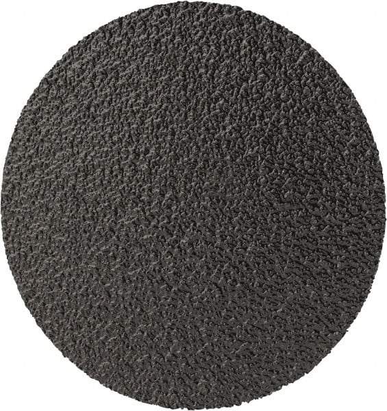 3M - 2" Disc Diam, 80 Grit, Zirconia Alumina Quick Change Disc - Type R Attaching System, Coated, Black, Medium Grade, 25,000 RPM, 501C Series - Eagle Tool & Supply