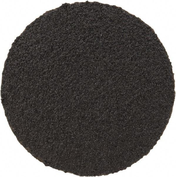 3M - 2" Disc Diam, 60 Grit, Zirconia Alumina Quick Change Disc - Type S Attaching System, Coated, Black, Medium Grade, 25,000 RPM, 501C Series - Eagle Tool & Supply