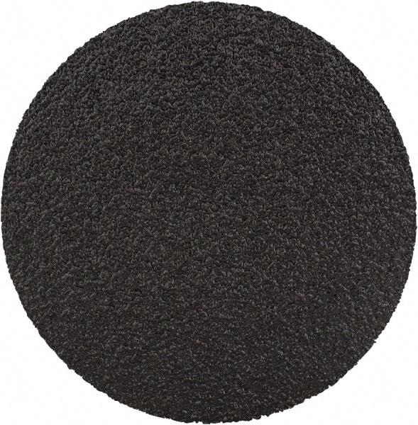 3M - 2" Disc Diam, 80 Grit, Zirconia Alumina Quick Change Disc - Type S Attaching System, Coated, Black, Medium Grade, 25,000 RPM, 501C Series - Eagle Tool & Supply