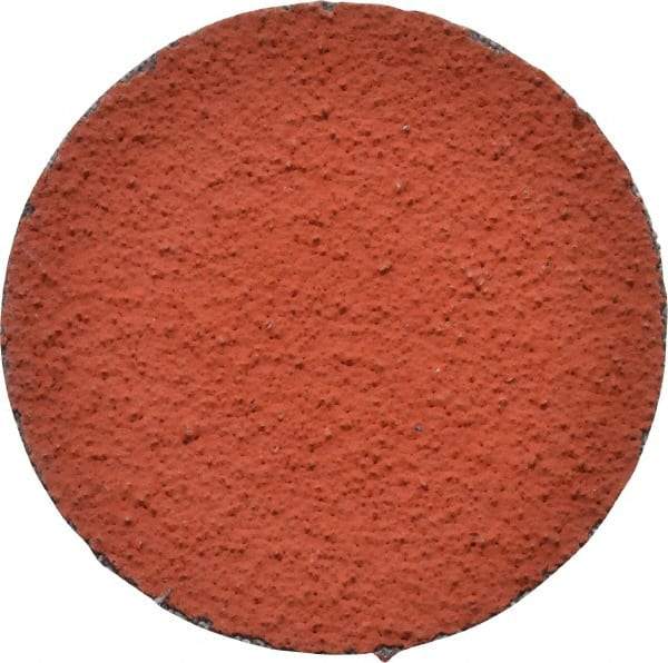 3M - 2" Disc Diam, 60 Grit, Ceramic Quick Change Disc - Type S Attaching System, Coated, Orange, Medium Grade, 25,000 RPM, 777F Series - Eagle Tool & Supply