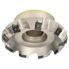 Iscar - 8" Cut Diam, 2-1/2" Arbor Hole, 0.295" Max Depth of Cut, 45° Indexable Chamfer & Angle Face Mill - 14 Inserts, LN.. 1506... Insert, Right Hand Cut, 14 Flutes, Series F45LN - Eagle Tool & Supply