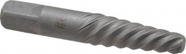 Interstate - Spiral Flute Screw Extractor - #6 Extractor for 5/8 to 7/8" Screw, 3-3/4" OAL - Eagle Tool & Supply