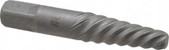 Interstate - Spiral Flute Screw Extractor - #6 Extractor for 5/8 to 7/8" Screw, 3-3/4" OAL - Eagle Tool & Supply