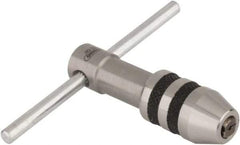 General - #0 to #8 Tap Capacity, T Handle Tap Wrench - 2-1/4" Overall Length - Eagle Tool & Supply