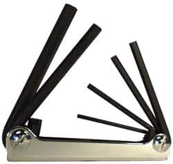 Eklind - 6 Piece Fold-Up Hex Key Set - Eagle Tool & Supply