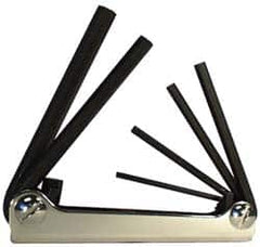 Eklind - 6 Piece Fold-Up Hex Key Set - Eagle Tool & Supply