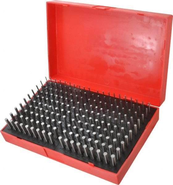 Value Collection - 190 Piece, 0.0615-0.2505 Inch Diameter Plug and Pin Gage Set - Plus 0.0002 Inch Tolerance, Class ZZ - Eagle Tool & Supply