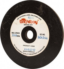 Cratex - 4" Diam x 1/2" Hole x 1/4" Thick, 46 Grit Surface Grinding Wheel - Coarse Grade - Eagle Tool & Supply