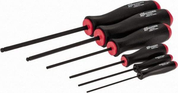 Bondhus - 6 Piece, 1.5 to 5mm Ball End Hex Driver Set - Comes in Vinyl Pouch - Eagle Tool & Supply