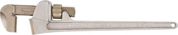 Ampco - 10" Aluminum Nonsparking Pipe Wrench - 2-1/2" Pipe Capacity - Eagle Tool & Supply