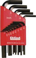 Eklind - 13 Piece L-Key Hex Key Set - Hex Range 0.05 to 3/8" - Eagle Tool & Supply