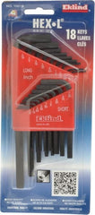 Eklind - 18 Piece L-Key Hex Key Set - Eagle Tool & Supply