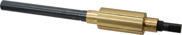Made in USA - 7-1/4" Length x 1" Diam Through Hole Barrel Lap - 1/2" Arbor Diam, 3" Barrel Length, Eccentric Slot - Eagle Tool & Supply