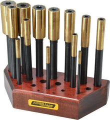 Made in USA - 13 Piece Blind Hole Lap Set - 3/16 to 1" Hole Diam - Eagle Tool & Supply