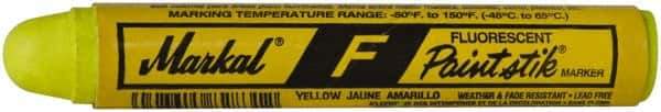 Markal - Fluorescent Yellow Marker/Paintstick - Oil Base Ink - Eagle Tool & Supply