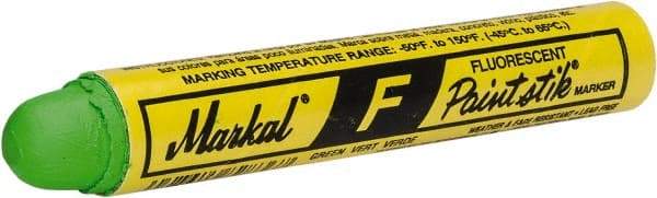 Markal - Fluorescent Green Marker/Paintstick - Oil Base Ink - Eagle Tool & Supply