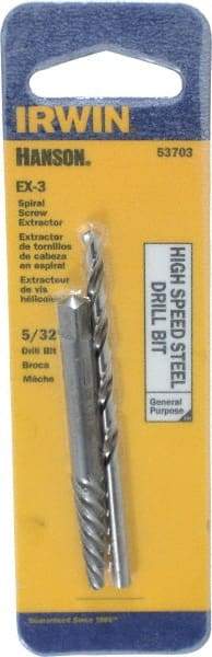 Irwin - 2 Piece Spiral Flute Screw Extractor & Drill Set - Screw Range 7/32 to 9/32" - Eagle Tool & Supply