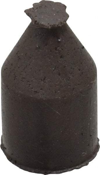 Cratex - 3/8" Max Diam x 5/8" Long, Cone, Rubberized Point - Medium Grade, Silicon Carbide, 1/16" Arbor Hole, Unmounted - Eagle Tool & Supply