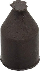 Cratex - 3/8" Max Diam x 5/8" Long, Cone, Rubberized Point - Medium Grade, Silicon Carbide, 1/16" Arbor Hole, Unmounted - Eagle Tool & Supply