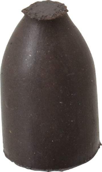 Cratex - 1/2" Max Diam x 7/8" Long, Cone, Rubberized Point - Medium Grade, Silicon Carbide, 1/8" Arbor Hole, Unmounted - Eagle Tool & Supply