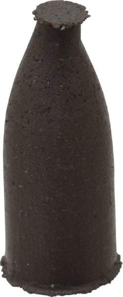 Cratex - 3/8" Max Diam x 1" Long, Cone, Rubberized Point - Medium Grade, Silicon Carbide, 1/8" Arbor Hole, Unmounted - Eagle Tool & Supply