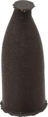 Cratex - 3/8" Max Diam x 1" Long, Cone, Rubberized Point - Medium Grade, Silicon Carbide, 1/8" Arbor Hole, Unmounted - Eagle Tool & Supply
